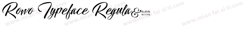 Rowo Typeface Regula字体转换